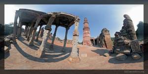 Minaret and Hindu figure